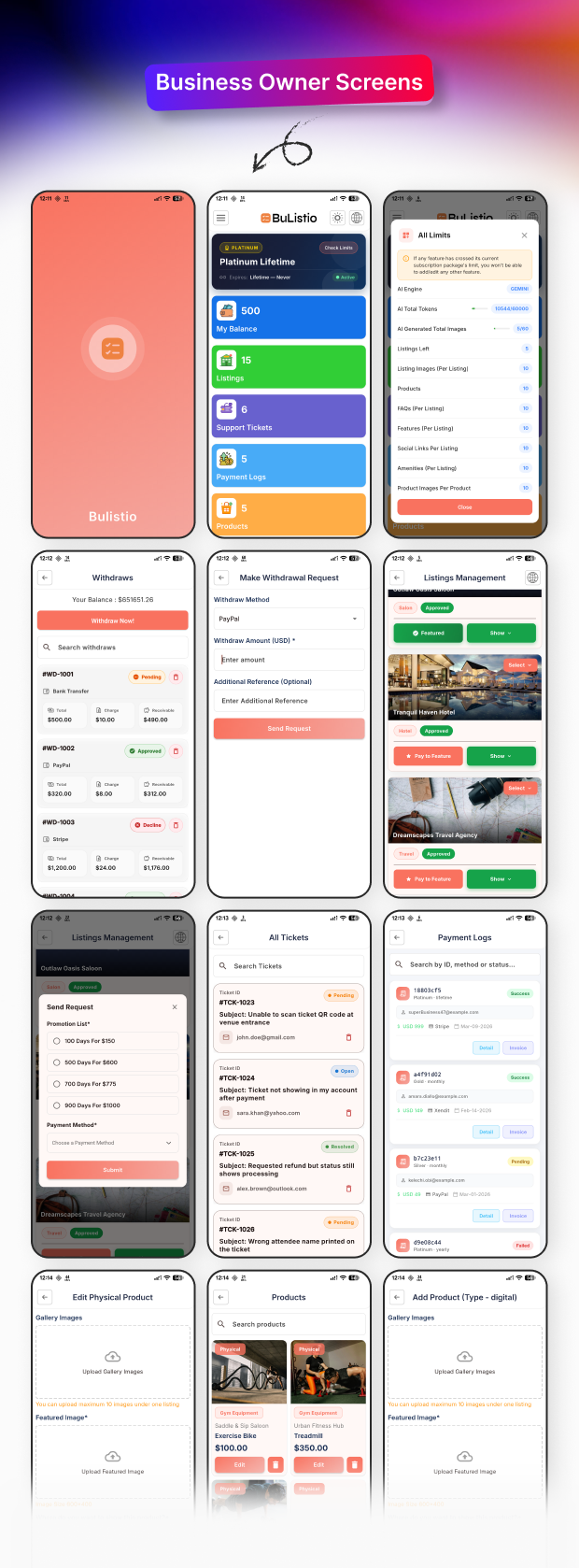 Bulistio - Multivendor Business Listings / Directory Flutter UI Kit - 5