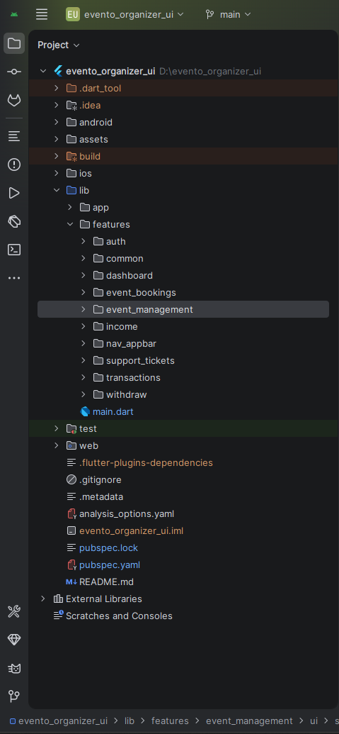 Organizer Project Structure